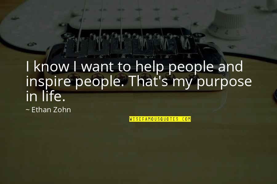 Pet Owner Quotes By Ethan Zohn: I know I want to help people and