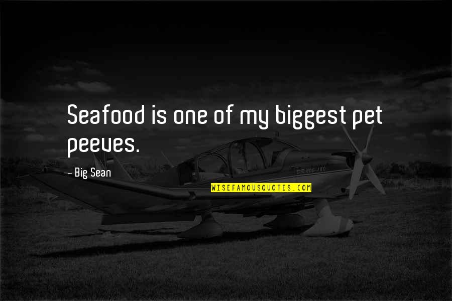 Pet Peeves Quotes By Big Sean: Seafood is one of my biggest pet peeves.