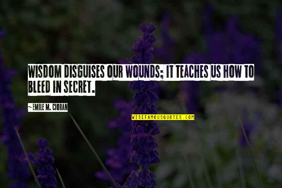 Pet Urn Quotes By Emile M. Cioran: Wisdom disguises our wounds; it teaches us how
