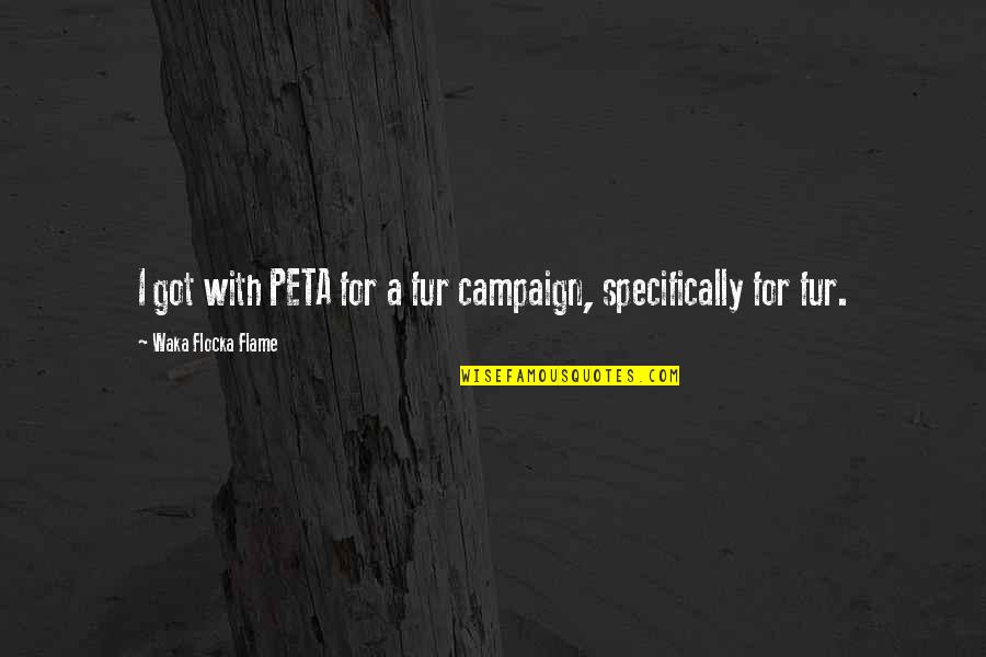 Peta Quotes By Waka Flocka Flame: I got with PETA for a fur campaign,