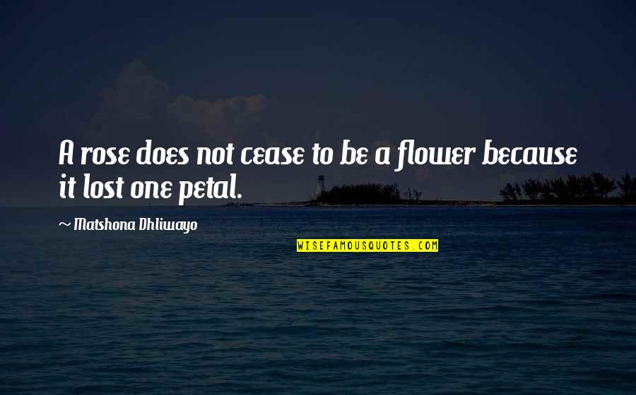 Petal Quotes By Matshona Dhliwayo: A rose does not cease to be a