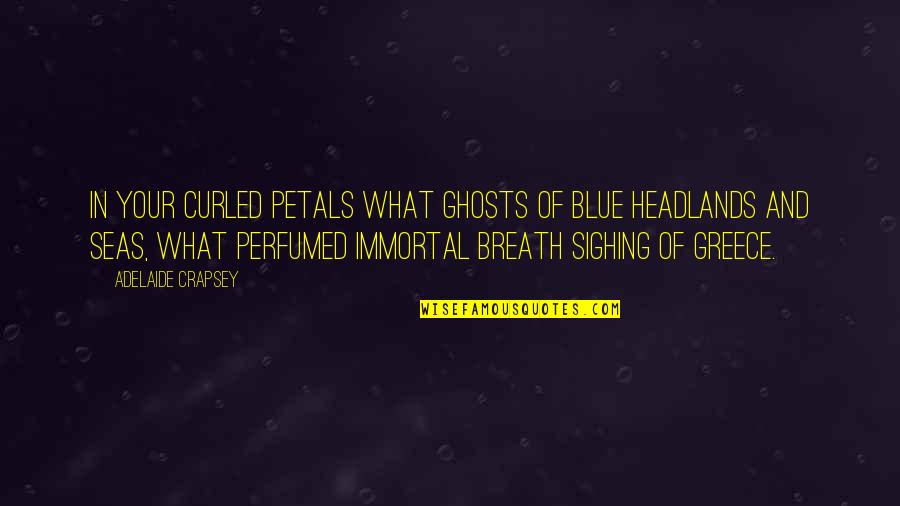 Petals Quotes By Adelaide Crapsey: In your Curled petals what ghosts Of blue Petals Quotes By Adelaide Crapsey: In your Curled petals what ghosts Of blue