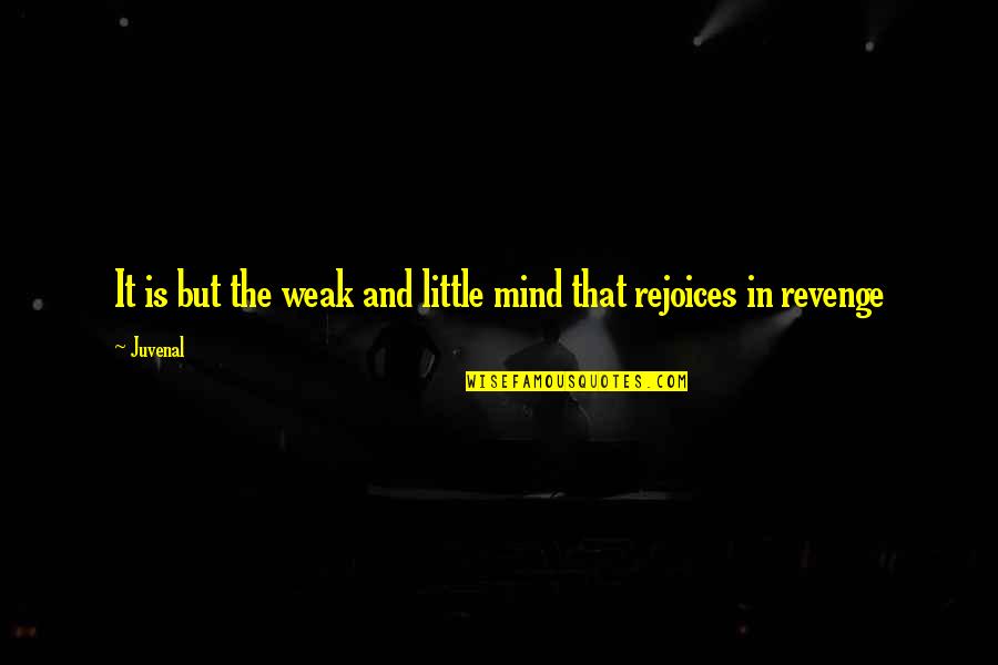 Pete Meaden Quotes By Juvenal: It is but the weak and little mind