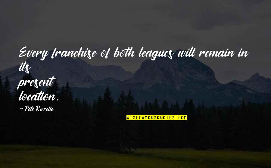 Pete Rozelle Quotes By Pete Rozelle: Every franchise of both leagues will remain in