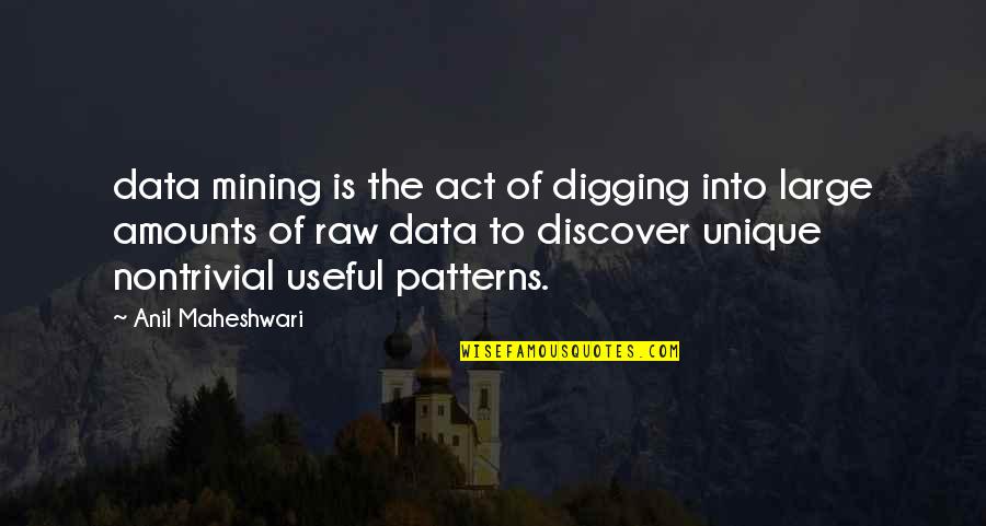 Peter Bretter Quotes By Anil Maheshwari: data mining is the act of digging into
