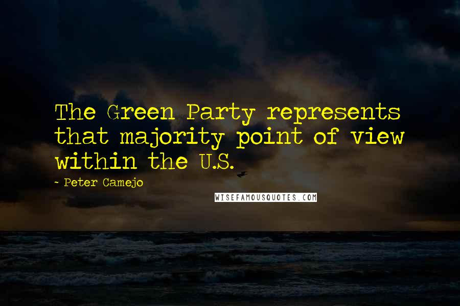 Peter Camejo quotes: The Green Party represents that majority point of view within the U.S.