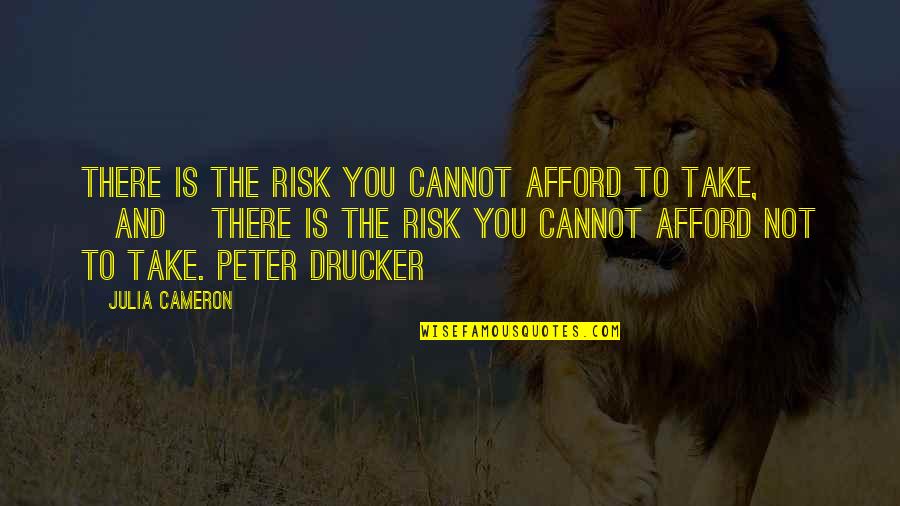 Peter Cameron Quotes By Julia Cameron: There is the risk you cannot afford to