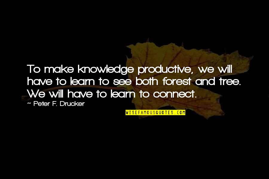 Peter Drucker Quotes By Peter F. Drucker: To make knowledge productive, we will have to