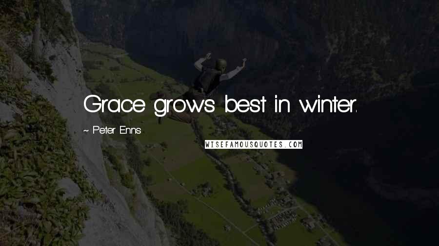 Peter Enns quotes: Grace grows best in winter.