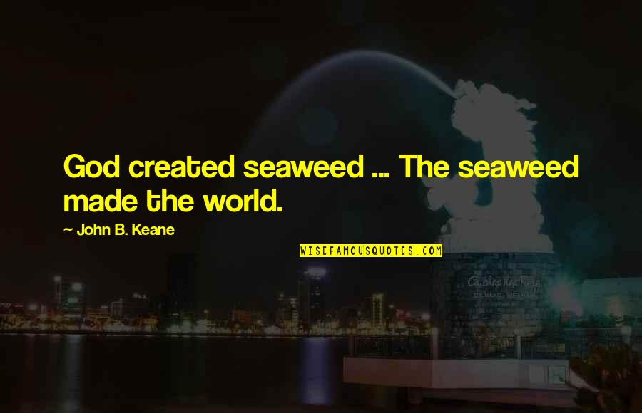 Peter Faber Quotes By John B. Keane: God created seaweed ... The seaweed made the