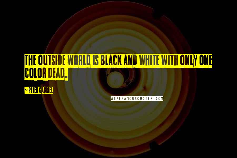 Peter Gabriel quotes: The outside world is black and white with only one color dead.