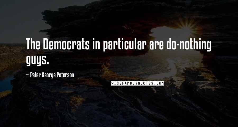 Peter George Peterson quotes: The Democrats in particular are do-nothing guys.