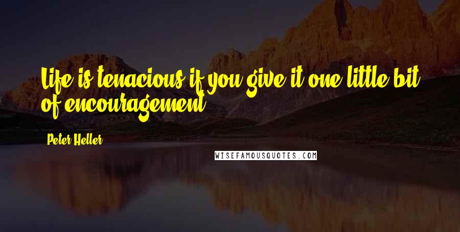 Peter Heller quotes: Life is tenacious if you give it one little bit of encouragement.