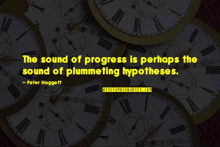 Peter Henlein Quotes By Peter Haggett: The sound of progress is perhaps the sound