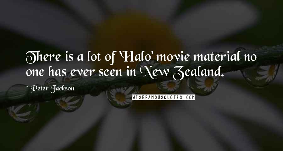 Peter Jackson quotes: There is a lot of 'Halo' movie material no one has ever seen in New Zealand.
