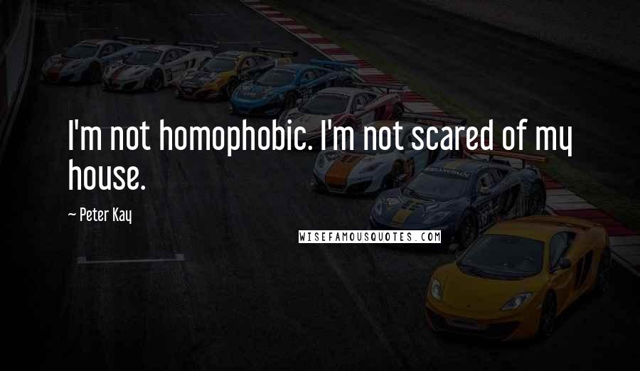 Peter Kay quotes: I'm not homophobic. I'm not scared of my house.