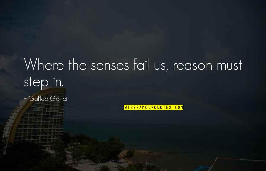 Peter Koestenbaum Quotes By Galileo Galilei: Where the senses fail us, reason must step