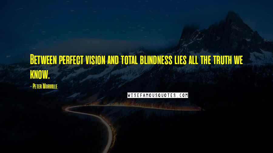 Peter Morville quotes: Between perfect vision and total blindness lies all the truth we know.