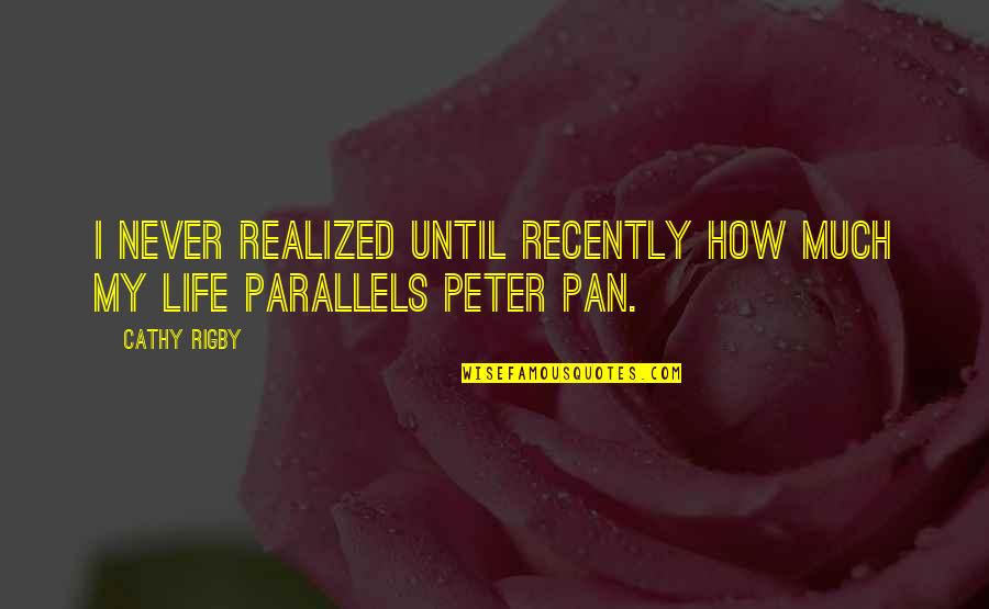 Peter Pan Quotes By Cathy Rigby: I never realized until recently how much my