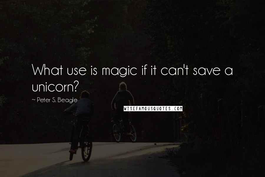 Peter S. Beagle quotes: What use is magic if it can't save a unicorn?