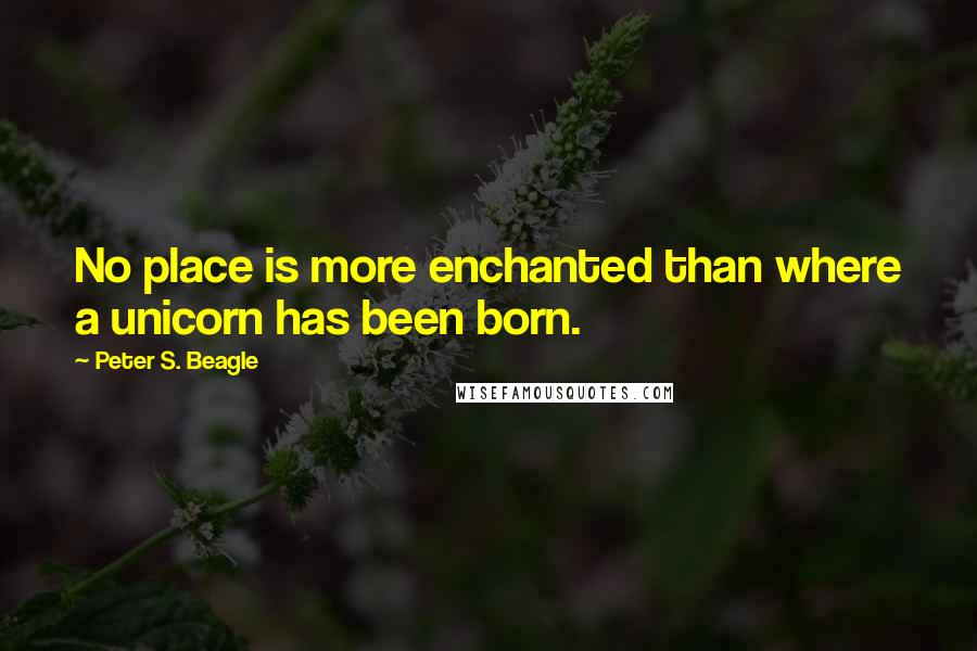 Peter S. Beagle quotes: No place is more enchanted than where a unicorn has been born.