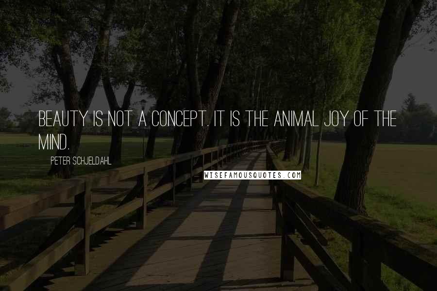 Peter Schjeldahl quotes: Beauty is not a concept. It is the animal joy of the mind.