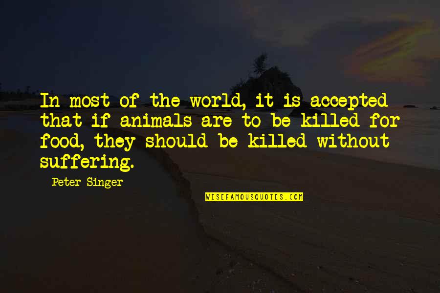 Peter Singer Quotes By Peter Singer: In most of the world, it is accepted Peter Singer Quotes By Peter Singer: In most of the world, it is accepted