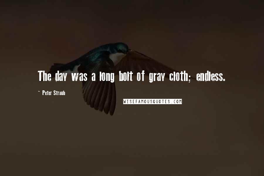 Peter Straub quotes: The day was a long bolt of gray cloth; endless.