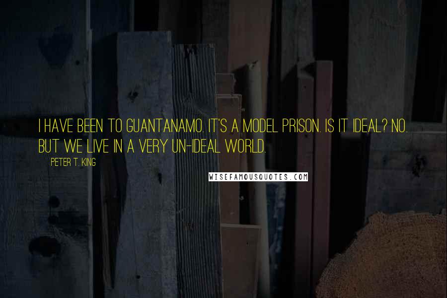 Peter T. King quotes: I have been to Guantanamo. It's a model prison. Is it ideal? No. But we live in a very un-ideal world.