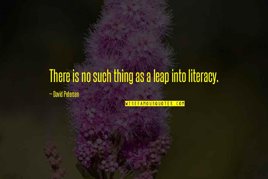 Petersen Quotes By David Petersen: There is no such thing as a leap