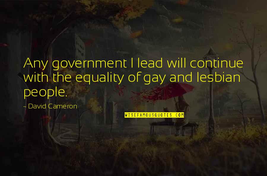 Petraeus Affair Quotes By David Cameron: Any government I lead will continue with the