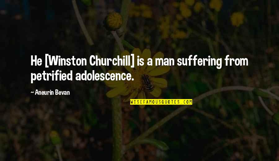 Petrified Man Quotes By Aneurin Bevan: He [Winston Churchill] is a man suffering from