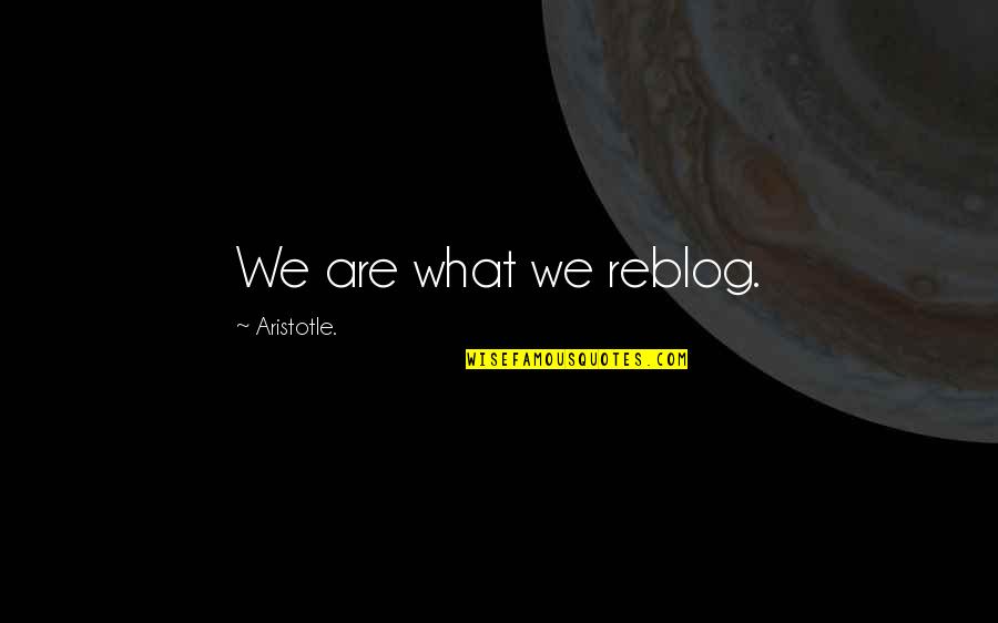 Petrifier Mod Quotes By Aristotle.: We are what we reblog.