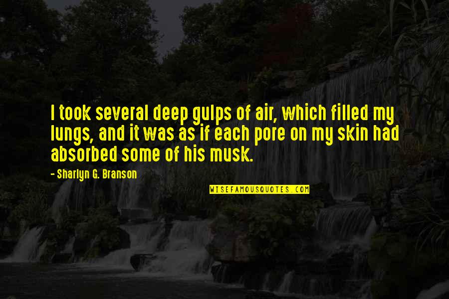 Petronius Quotes By Sharlyn G. Branson: I took several deep gulps of air, which Petronius Quotes By Sharlyn G. Branson: I took several deep gulps of air, which