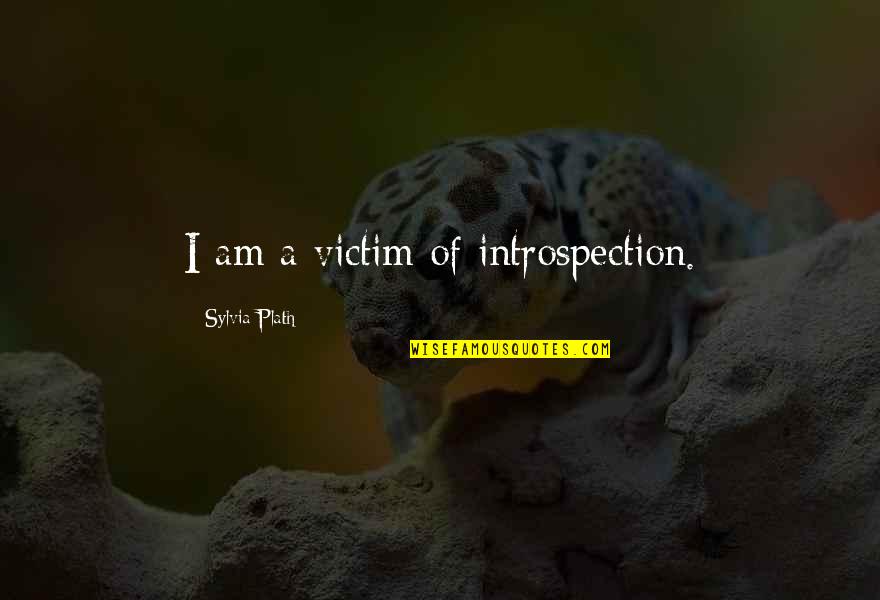 Pets And Responsibilities Quotes By Sylvia Plath: I am a victim of introspection.