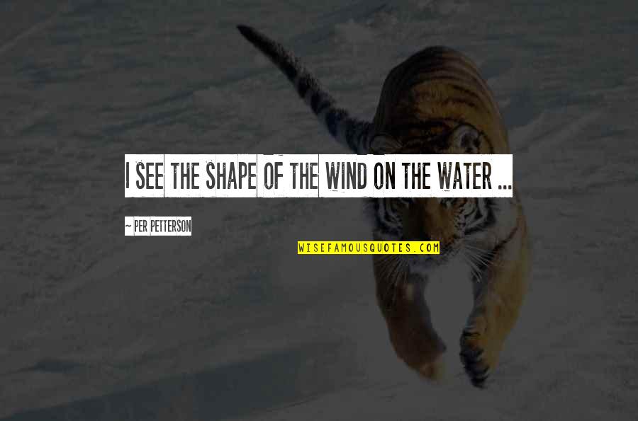 Petterson Quotes By Per Petterson: I see the shape of the wind on Petterson Quotes By Per Petterson: I see the shape of the wind on