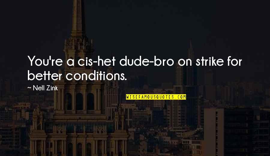 Petty Behavior Pettiness Quotes By Nell Zink: You're a cis-het dude-bro on strike for better