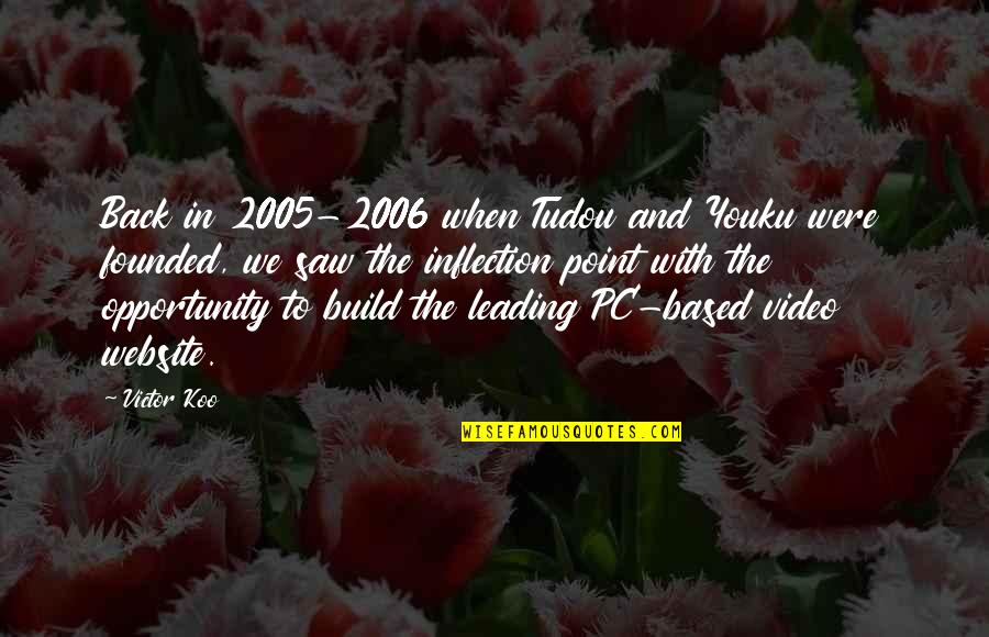 Pezwolf Quotes By Victor Koo: Back in 2005-2006 when Tudou and Youku were