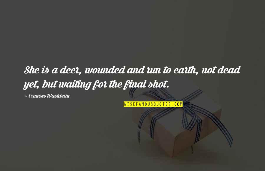 Pfaltzgraff Dinnerware Quotes By Frances Washburn: She is a deer, wounded and run to Pfaltzgraff Dinnerware Quotes By Frances Washburn: She is a deer, wounded and run to