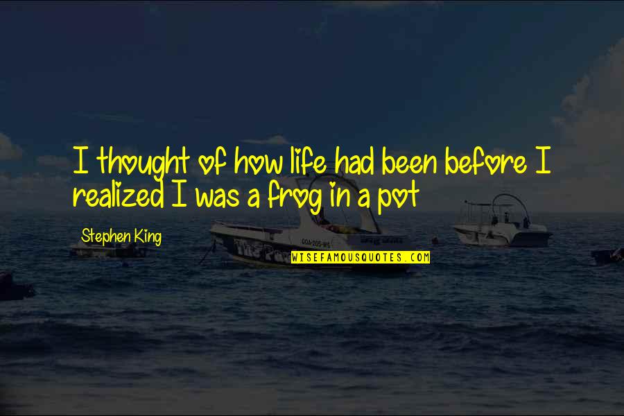 Pfarrkirchen Quotes By Stephen King: I thought of how life had been before