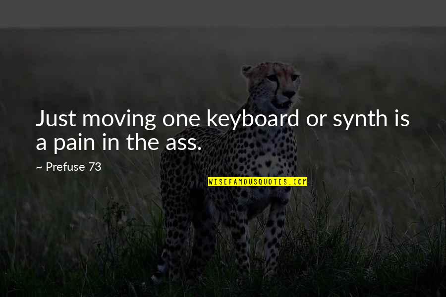 Pfotenhauer Fh Quotes By Prefuse 73: Just moving one keyboard or synth is a