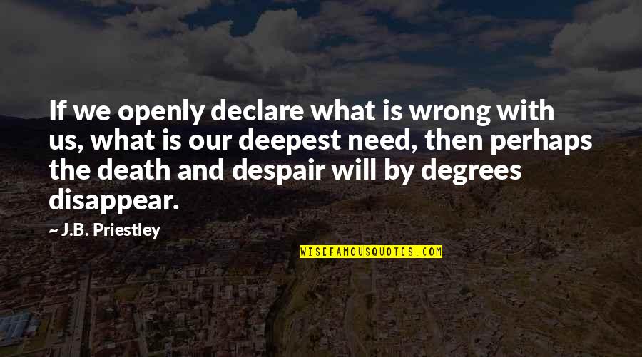 Pg4612 Quotes By J.B. Priestley: If we openly declare what is wrong with