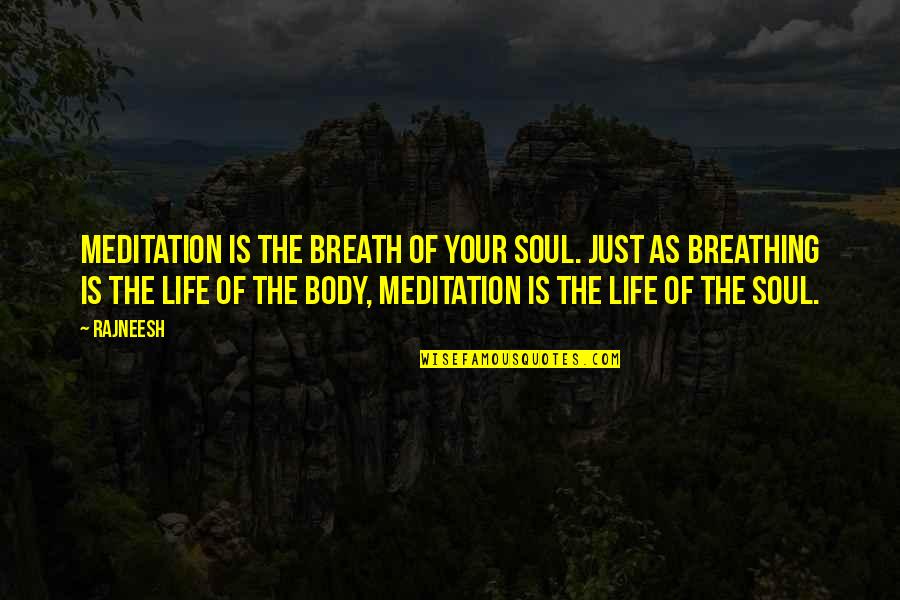 Phantasmic Movie Quotes By Rajneesh: Meditation is the breath of your soul. Just Phantasmic Movie Quotes By Rajneesh: Meditation is the breath of your soul. Just