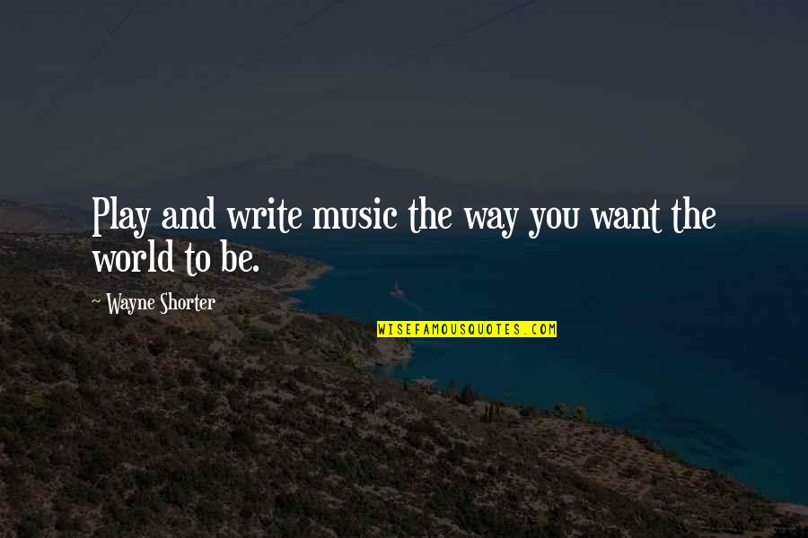 Pharmaceutical Quotes Quotes By Wayne Shorter: Play and write music the way you want
