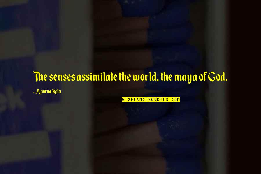 Pharronida Quotes By Aporva Kala: The senses assimilate the world, the maya of Pharronida Quotes By Aporva Kala: The senses assimilate the world, the maya of