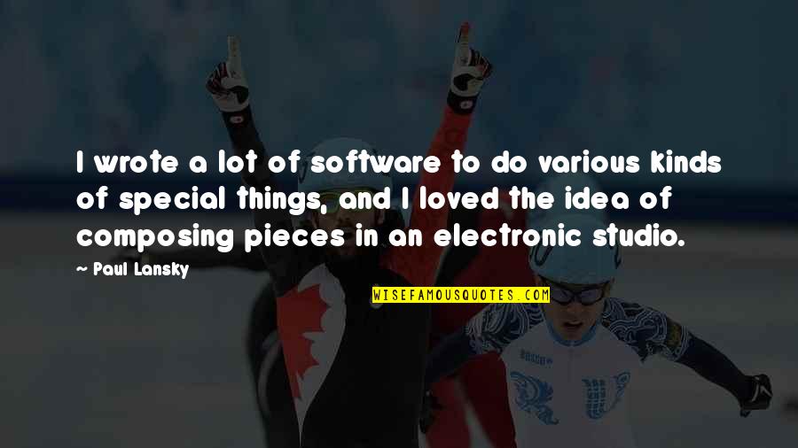 Pharyngitis Quotes By Paul Lansky: I wrote a lot of software to do Pharyngitis Quotes By Paul Lansky: I wrote a lot of software to do