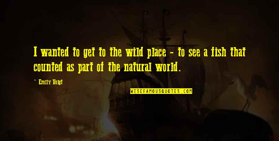 Phasing Plan Quotes By Emily Voigt: I wanted to get to the wild place
