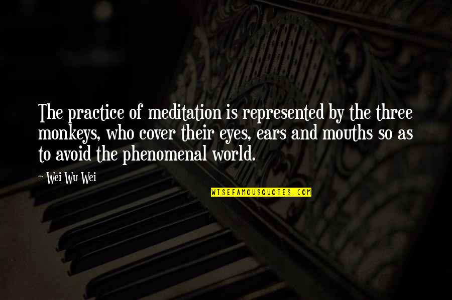Phenomenal Quotes By Wei Wu Wei: The practice of meditation is represented by the