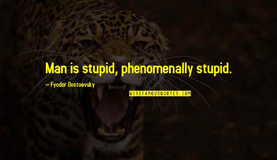 Phenomenally Quotes By Fyodor Dostoevsky: Man is stupid, phenomenally stupid.