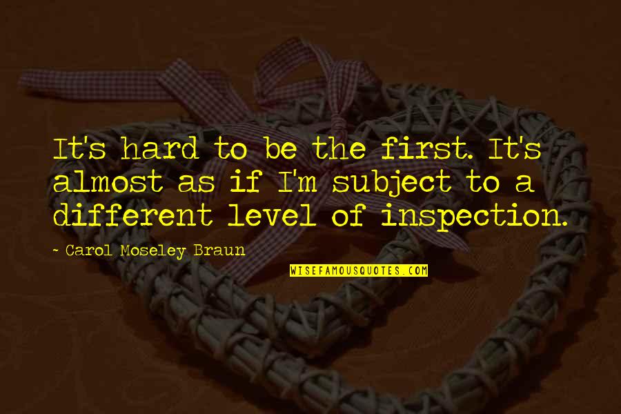 Phil Tufnell Quotes By Carol Moseley Braun: It's hard to be the first. It's almost Phil Tufnell Quotes By Carol Moseley Braun: It's hard to be the first. It's almost